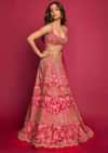Malaika Arora In Kalki French Pink Raw Silk Heavy Embroidered Lehenga With Net Ruching