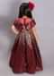 Maroon And Gold Ombre Gown In Sequins Fabric With Off Shoulder Neckline Online - Kalki Fashion