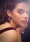 Maroon Elegant Stone Earrings In Round And Drop Shape