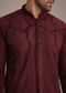 Maroon Kurta Set With Patch Work