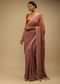 Maroon Saree In Soft Silk With Batik Buttis And Gotta Embroidered Border