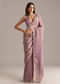 Mauve Tissue Saree With Cutdana And Bead Embroidery