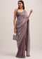 Mauve Half AndHalf Sequins Embroidered Saree