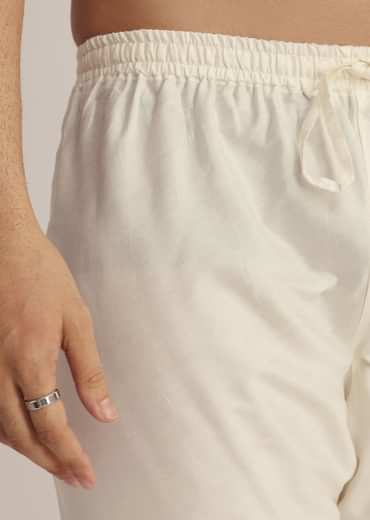 Mauve Kurta Pant Set With Embroidered Nehru Jacket