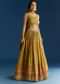 Mehendi Green Tissue Silk Lehenga With Zardosi Sequin Choli And Printed Dupatta