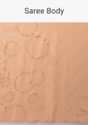 Melon Peach Saree In Chiffon With Badla Work In Diagonal Stripes And Round Motifs Online - Kalki Fashion