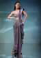 Mermaid Metallic Ready To Wear Saree And Blouse In Knit