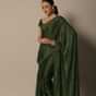Mesmerizing Mehendi Green Saree With Unstitched Blouse