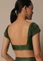 Mesmerizing Mehendi Green Saree With Unstitched Blouse