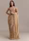 Metallic Gold Organza Tissue Saree With Cutdana And Bead Embroidery