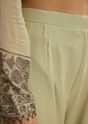 Mint Green Georgette Beads Kurta Set With Tassels Bordered Dupatta
