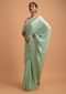Mint Green Saree In Silk With Gotta Patch Embroidered Buttis And Border Online - Kalki Fashion