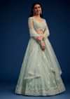 Mint Green Embroidered Lehenga Set