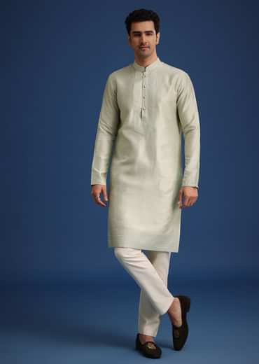 Mint Green Silk Cutdana Embroidered Jodhpuri Set