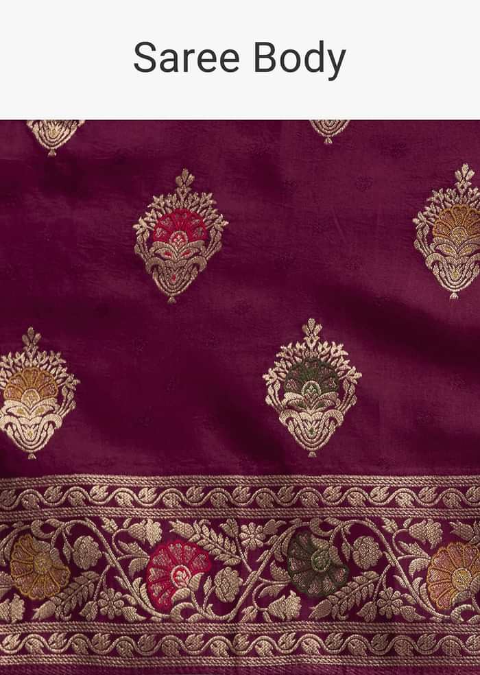 Multi Color Dola Silk Saree With Resham And Zari Weaving