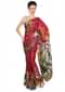 Multi color saree embellished in kundan embroidery only on Kalki