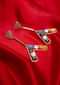 Multi Color Stone Studded Fancy Party Wear Dangler Online - Kalki Fashion