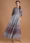 Multi Colored Anarkali Dress With Moroccan And Geometric Print Online - Kalki Fashion