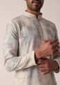 Multi Colored Mens Kurta Set In Silk