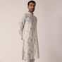 Multi Colored Mens Kurta Set In Silk