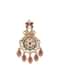 Gold Finish Temple Earrings With Meenakari Work And Floral Motifs