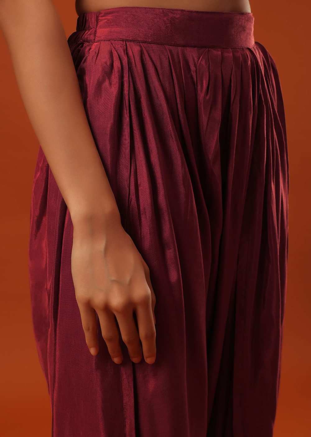 Multi Color Printed Kurti And Dhoti Set In Satin