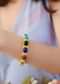 Multi Color Stones Polki Gold Bracelet