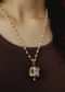 Multi Colored Necklace With Pearl Chain And Intricate Navratna Pendant In The Centre