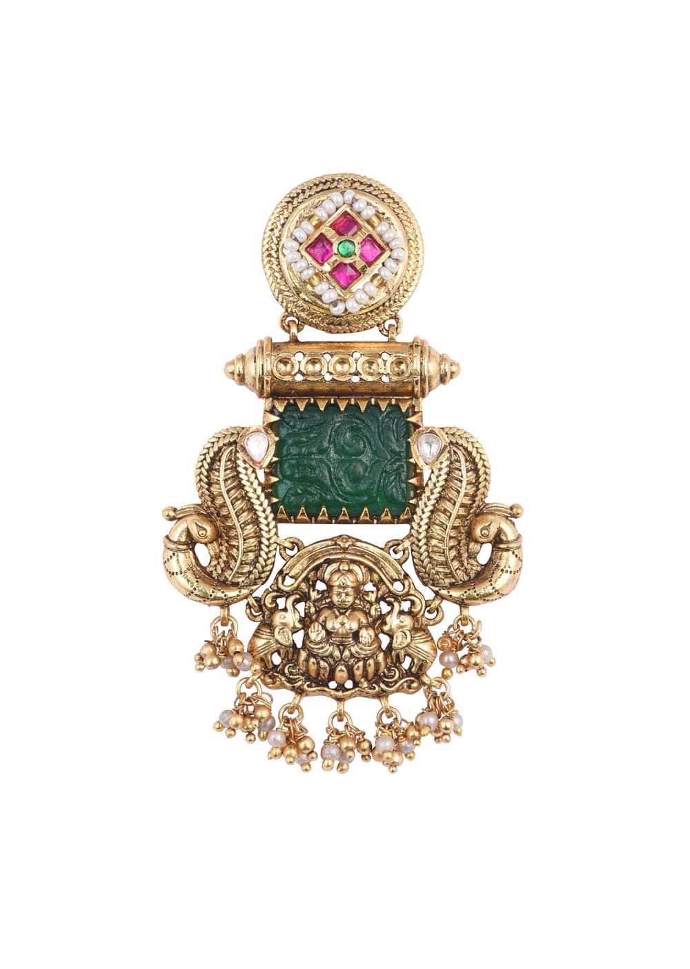 Multi Finish Oxidsed Danglers With Meenakari Detail And Cluster Bead Drops