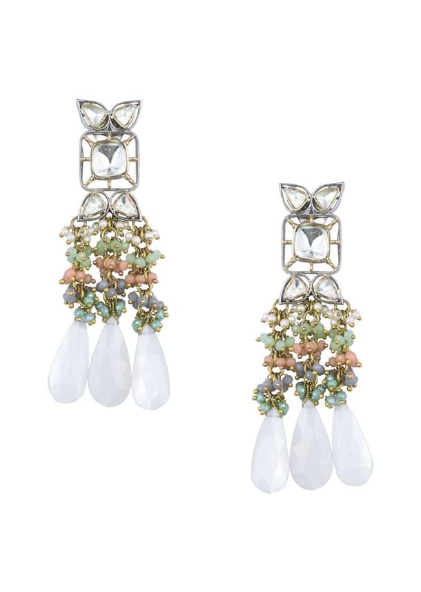 Multi Two Tone Choker Set With Multicolor Stones And Kundan