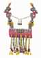 Multicolor Thread And Beaded Boho Necklace In Hand Embroidery