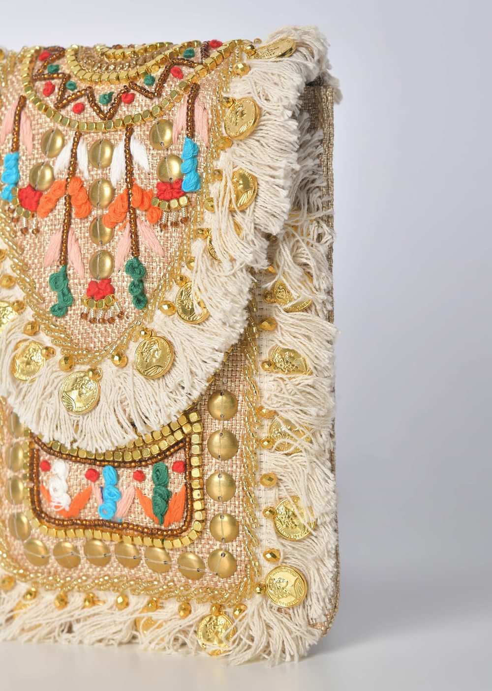 Multicolor Bohemian Sequin Clutch