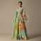 Multicolor Chiffon Printed Lehenga Set