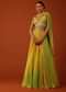 Multicolor Chinon Lehenga And Silk Blouse With Leheriya And Floral Print
