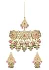 Multicolor Choker Set With Encrusted Kundan