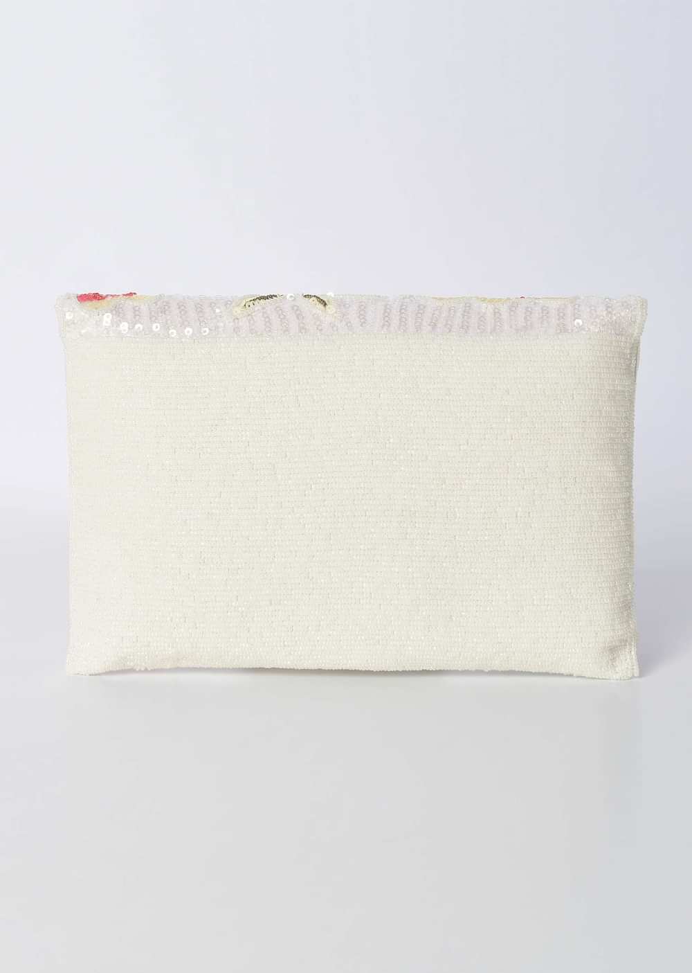 Multicolor Flap Clutch With Floral Sequin Work