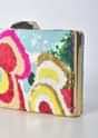 Multicolor Floral Sequin Clutch