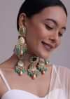 Multicolor Gold-Finish Kundan Choker Necklace Set With Colourful Meenakari Work And Drop-Stones In Mix Metal