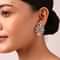 Multicolor Oversized Kundan Studs With Floral Motif