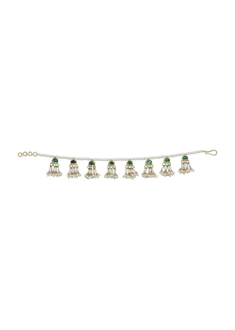 Multicolor Payal With Beads And Geometric Motifs - Set of 2