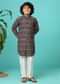 Multicolor Printed Silk Kurta Pant Set