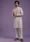 Multicolor Printed Kurta Set In Art Silk