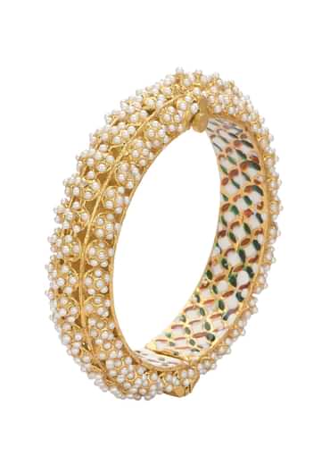 Multicolor Rajwadi Bangle With Meenakari Work And Kundan Detail