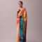 Multicolor Saree Fabricated In Satin With Abstract Print