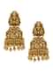 Multicolor Temple Carved Kundan Jhumkas