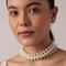 Multicolor Three Layered Pearl Choker