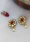 Multicolored Gold Plated Navrattan Kundan Necklace Set Adorned With Pearls