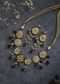 Multicolored Gold Plated Silver Alloy Kundan Amethyst Necklace Set
