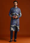 Multicolour Kurta Set For Men With Abstract Print