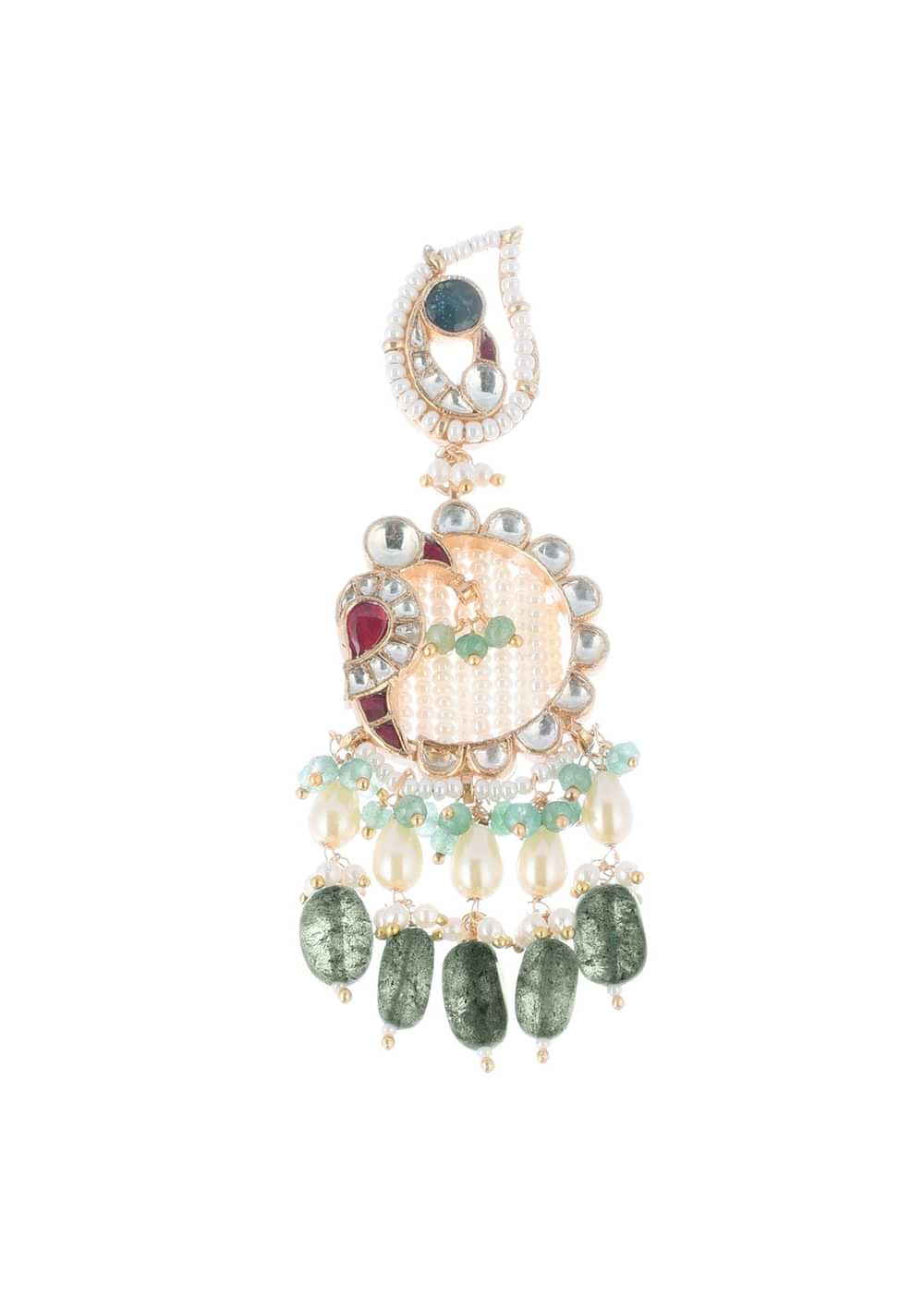 Multicolour Choker Set With Kundan Work In Mix Metal